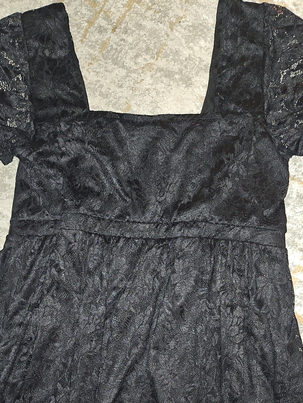 Torrid The Knee Lace Puff Sleeve Black Dress Size 1X - Picture 12 of 13